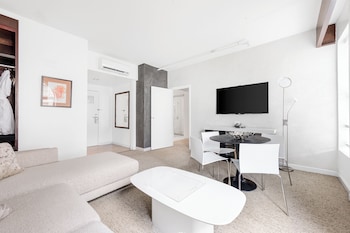 40-inch flat-screen TV with digital channels, TV at The O Hotel, Trademark Collection by Wyndham