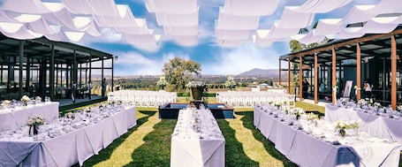 Outdoor wedding area