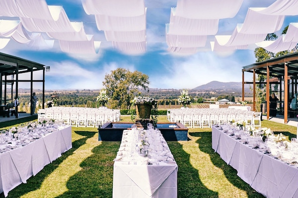 Outdoor wedding area