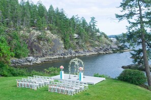 Outdoor wedding area