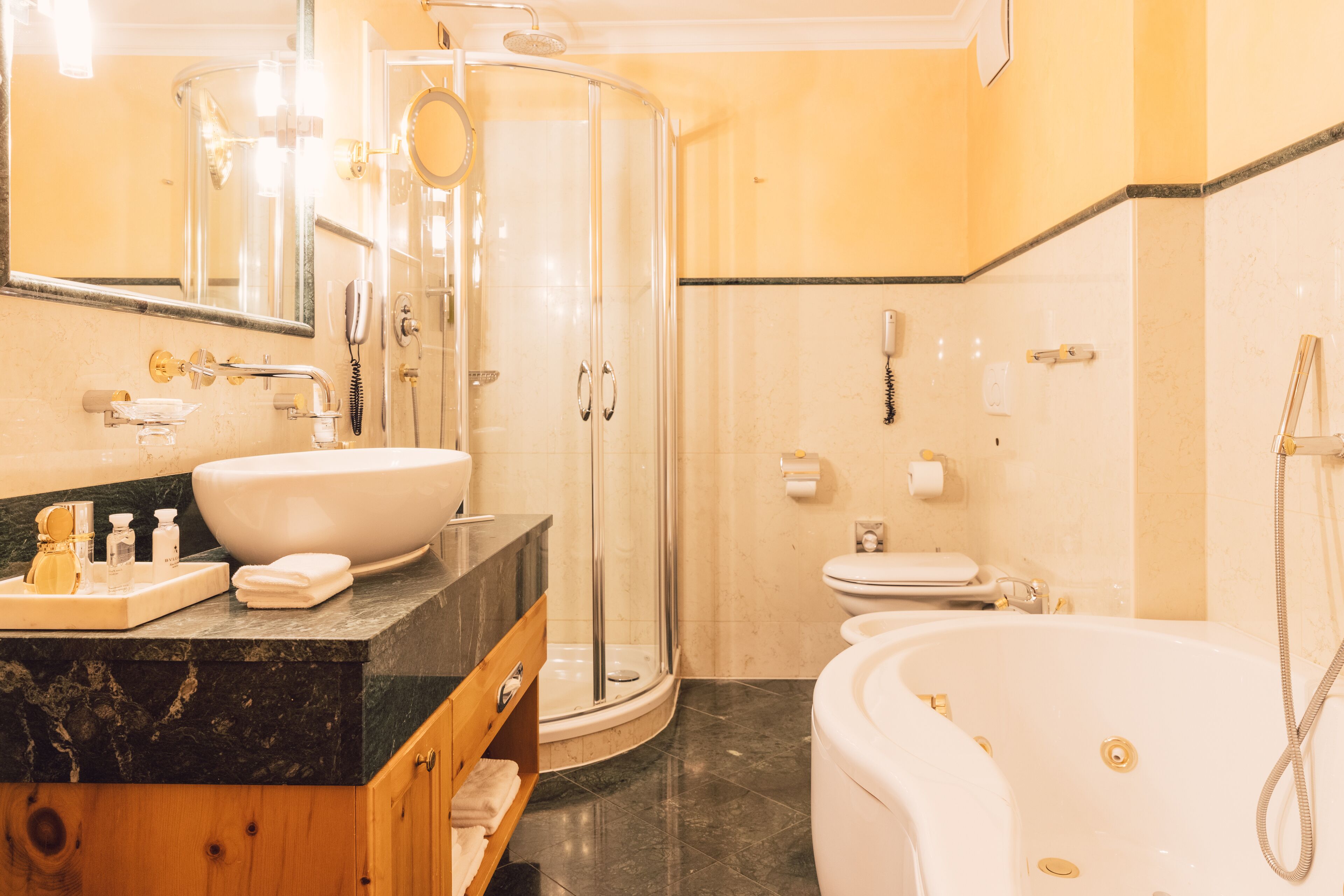 suite (residence) | bathroom | shower, rainfall showerhead, designer toiletries, hair dryer