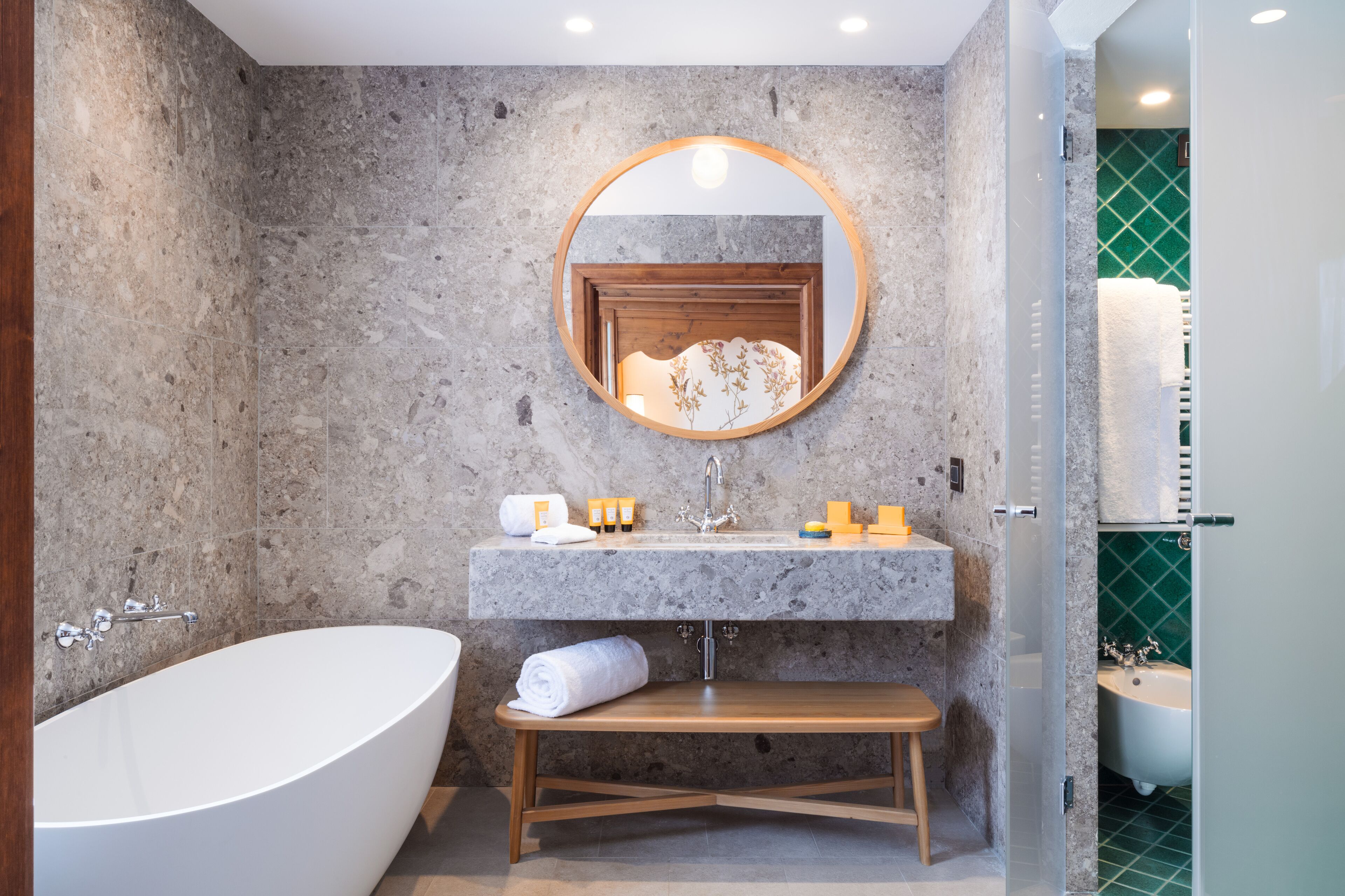 shower, free toiletries, hair dryer, bathrobes