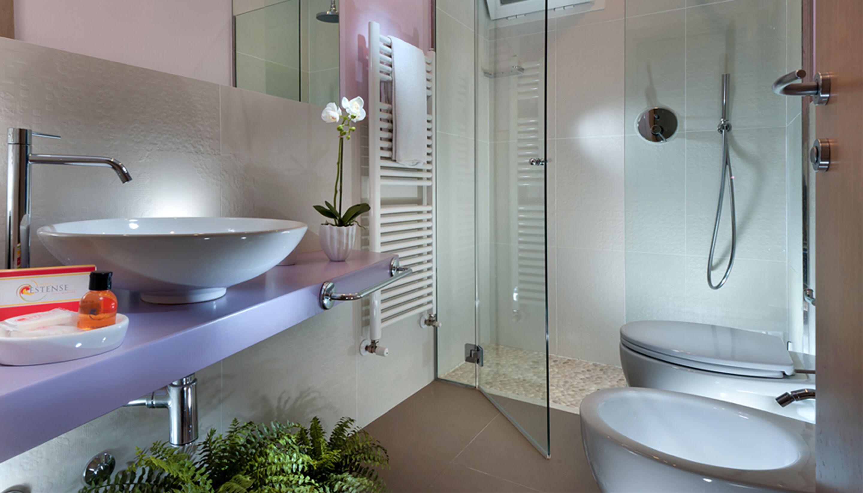 Shower, rainfall showerhead, hair dryer, bidet