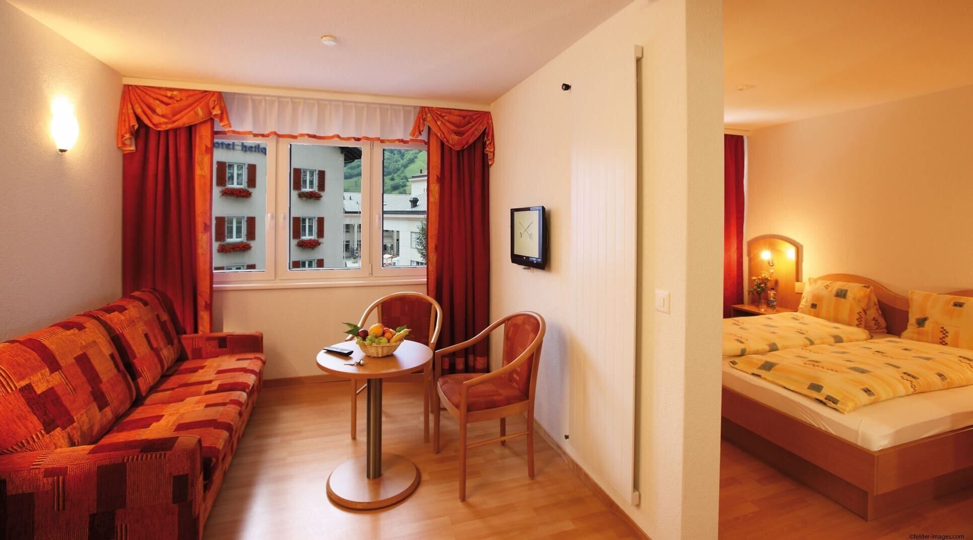 Hypo-allergenic bedding, in-room safe, desk, soundproofing