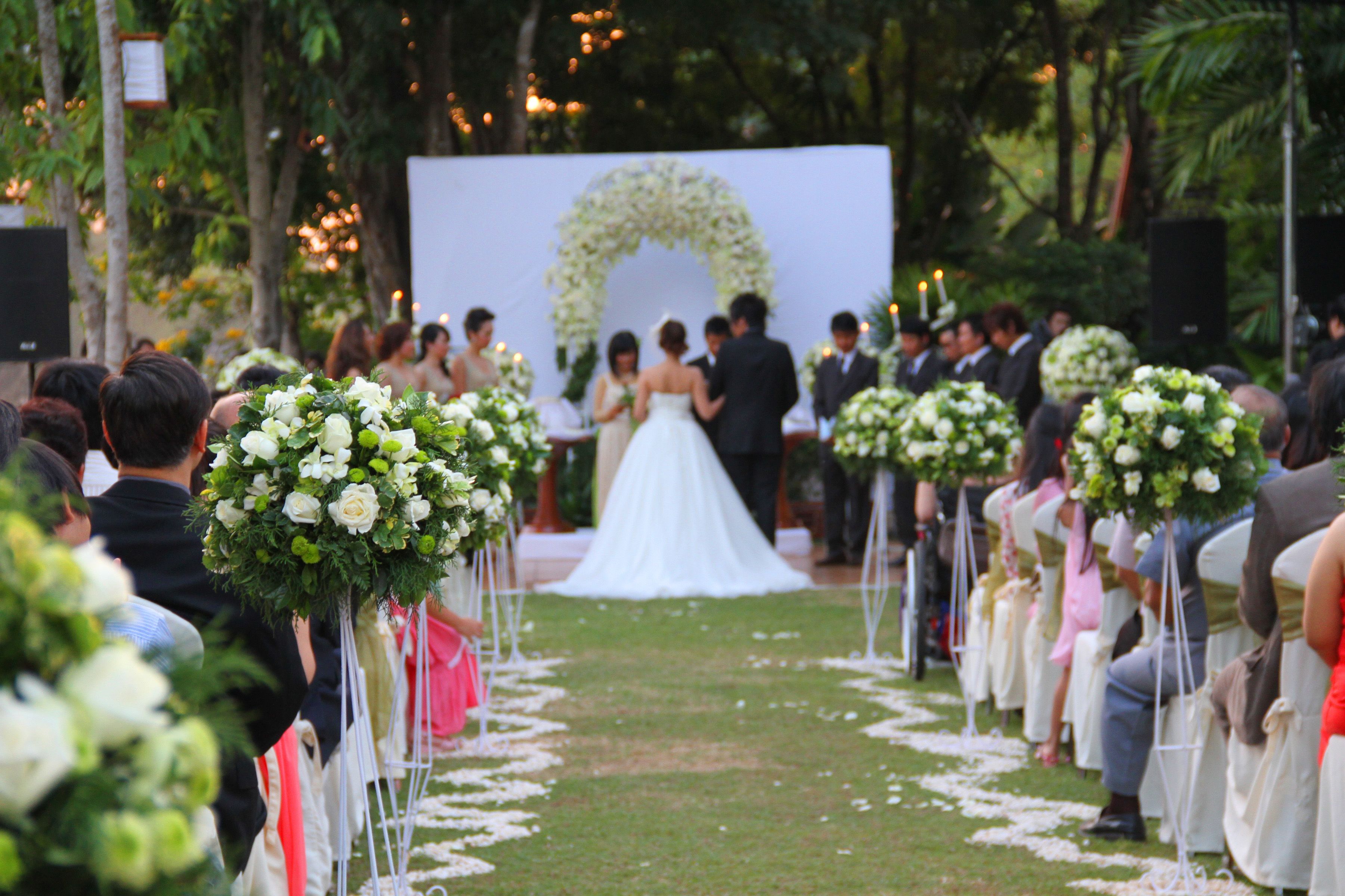 outdoor wedding area