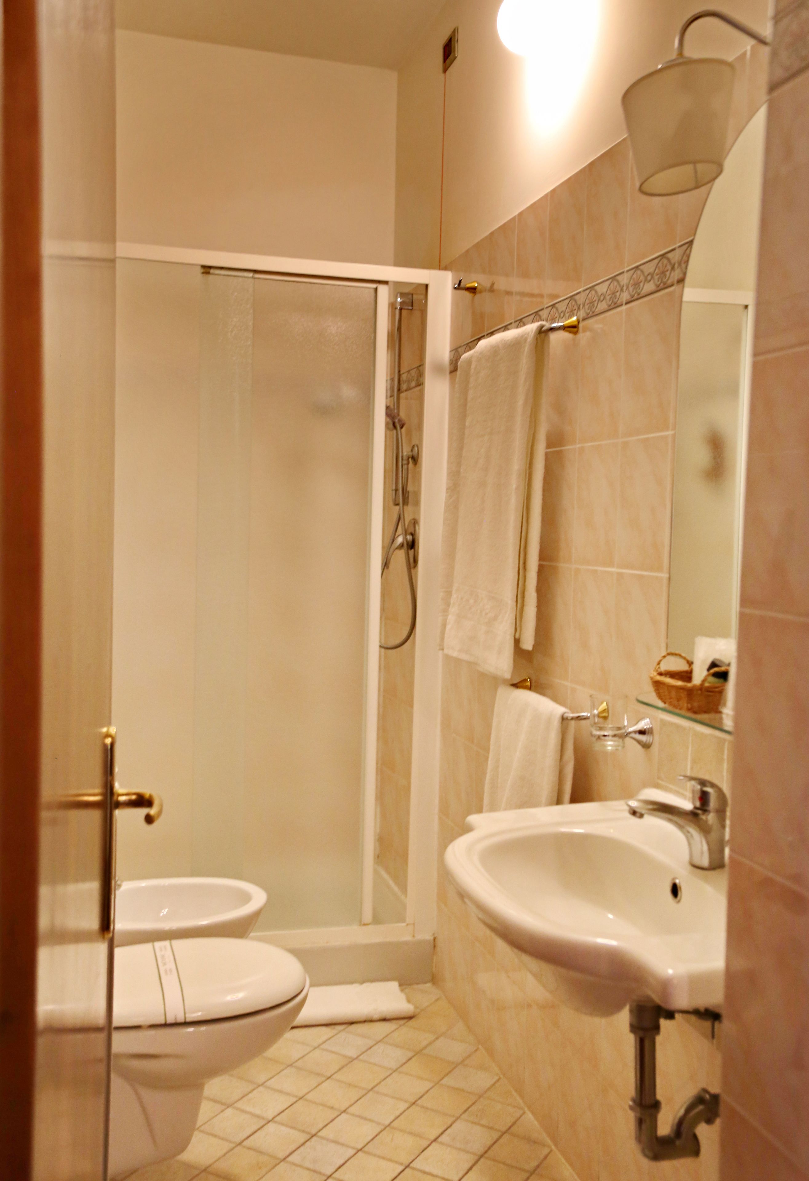 shower, rainfall showerhead, free toiletries, hair dryer