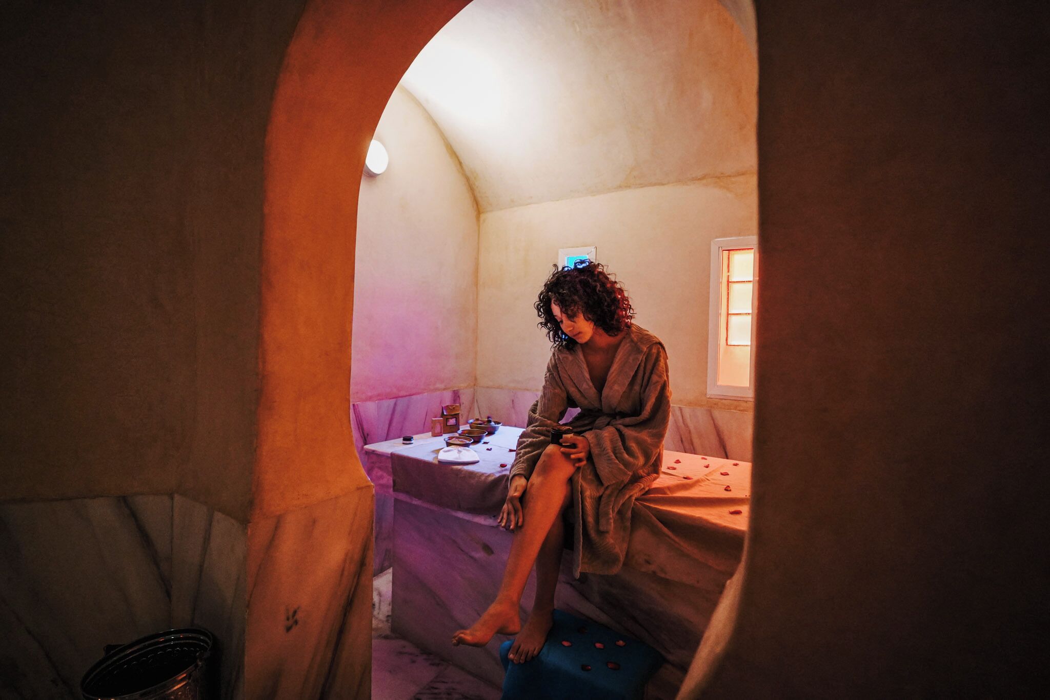 Sauna, steam room, Turkish bath/hammam, body treatments, body wraps