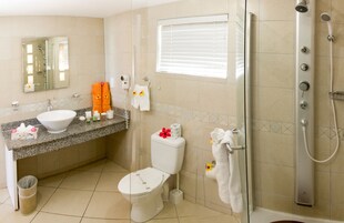Produtos de toalete grátis, secador de cabelo, chinelos