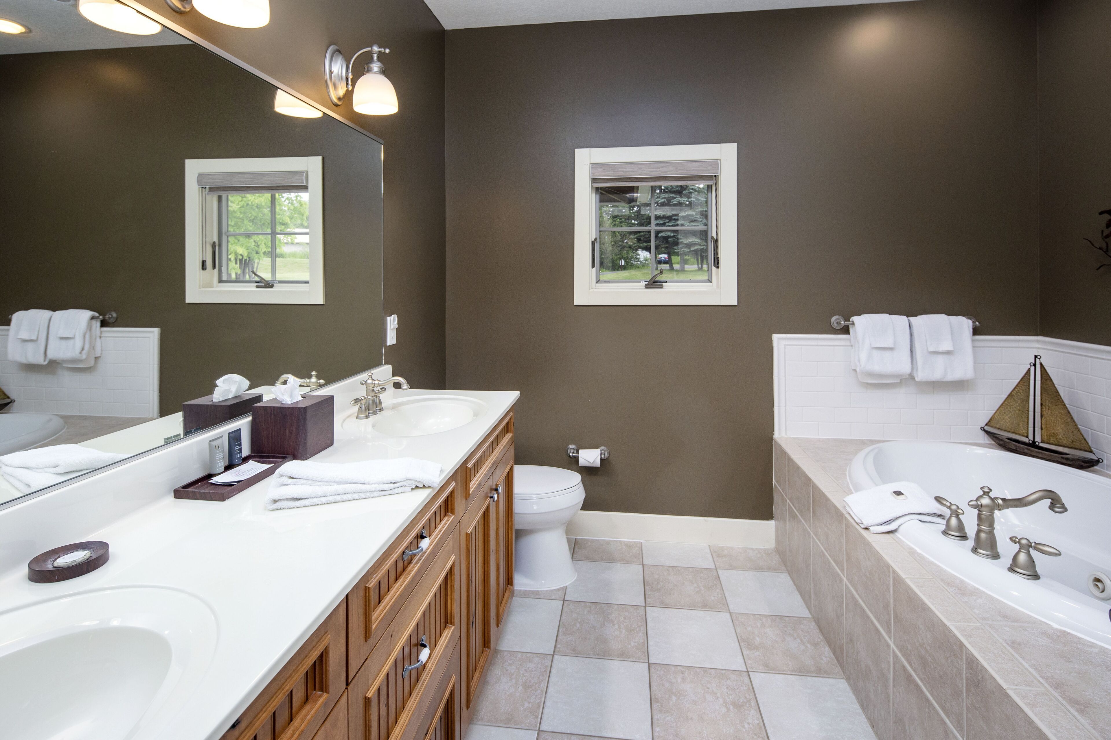 free toiletries, hair dryer, towels