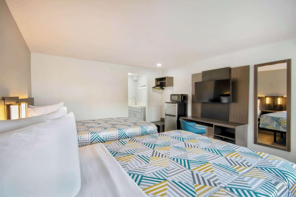 Blackout curtains, iron/ironing board, free WiFi, bed sheets