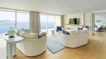Premium bedding, down comforters, memory foam beds, minibar