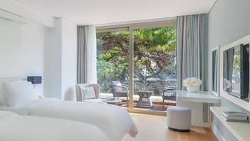 Quarto clássico, 2 camas de solteiro, vista para o parque | Roupas de cama premium, edredons de pluma