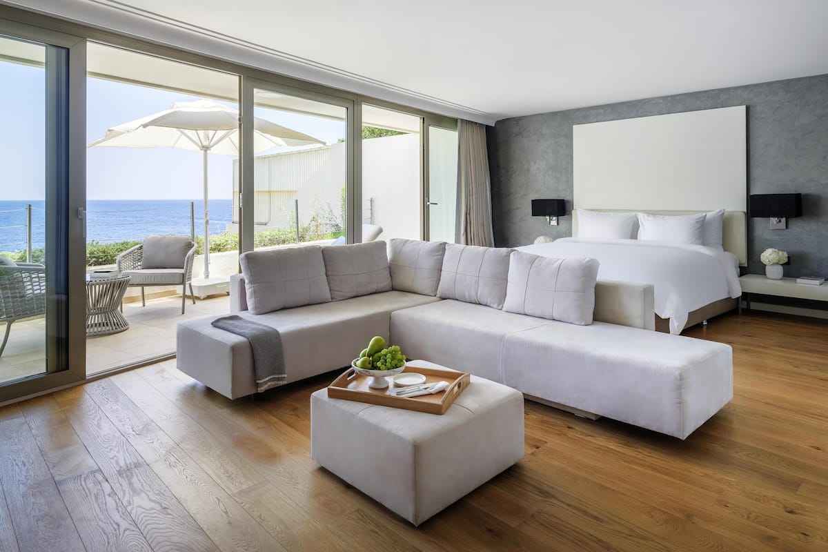 Suite, 1 King Bed, Balcony, Sea View (Spa) | Premium bedding, down comforters, memory foam beds, minibar