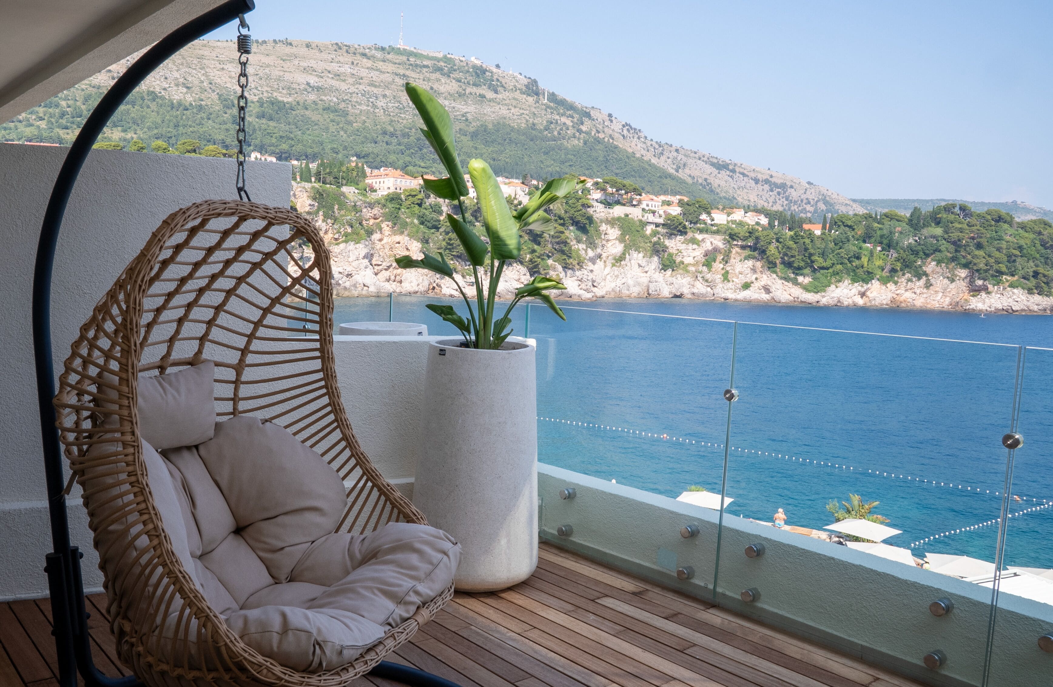 Suite, 1 kingsize-seng, balkong, sjøutsikt (Spa) | Terrasse/patio