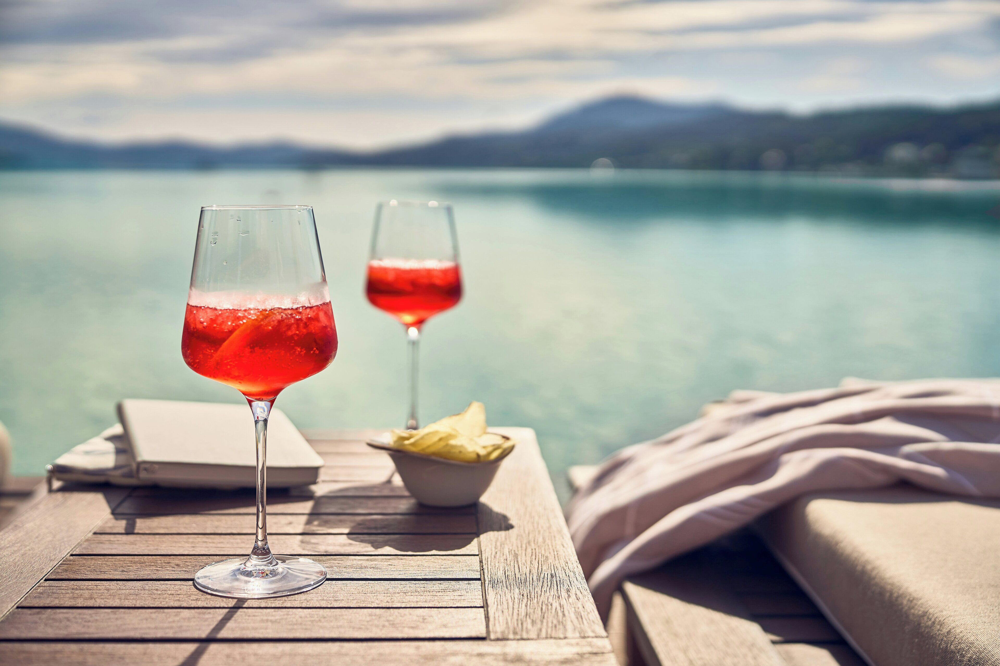 Beach cabanas, sun loungers, beach umbrellas, beach towels