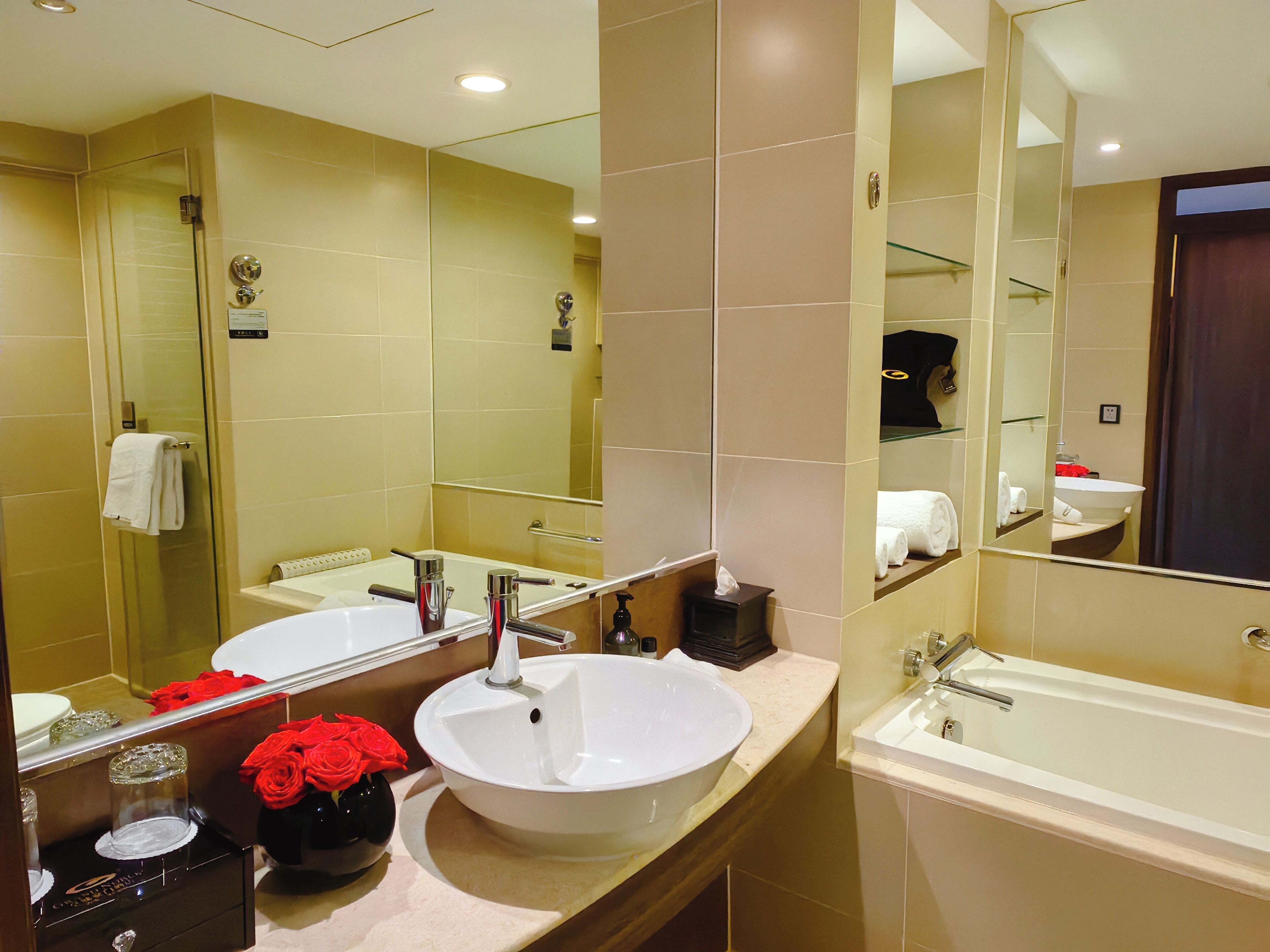 superior room, 2 single beds | bathroom | shower, rainfall showerhead, hair dryer, bathrobes