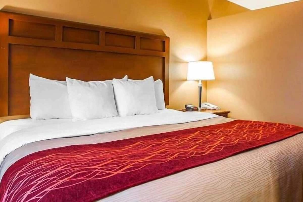 Down duvets, Select Comfort beds, in-room safe, desk