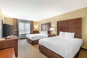 Standard Room, 2 Queen Beds, Non Smoking | Down comforters, Select Comfort beds, in-room safe, desk