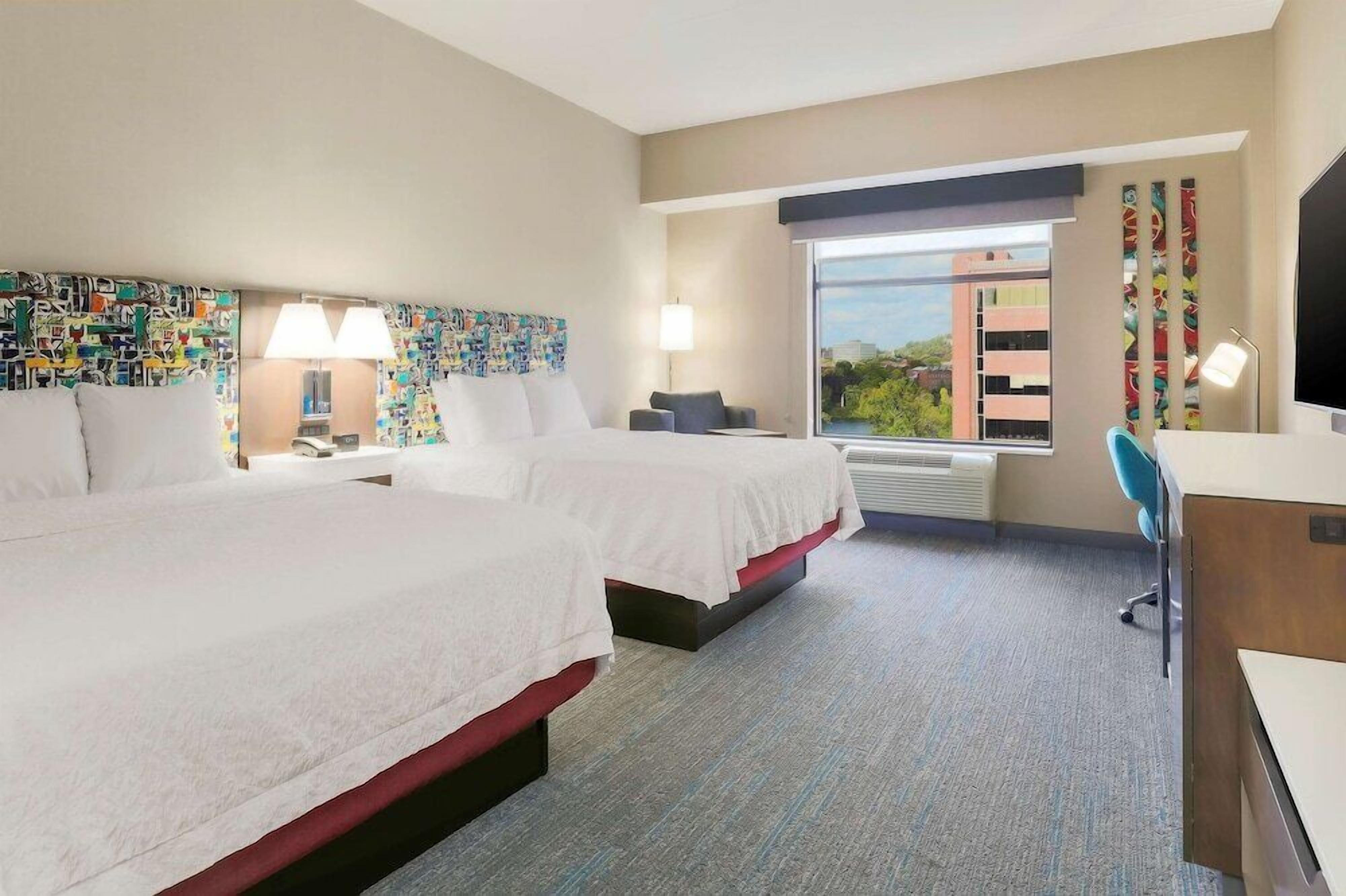 Premium bedding, pillowtop beds, in-room safe, desk