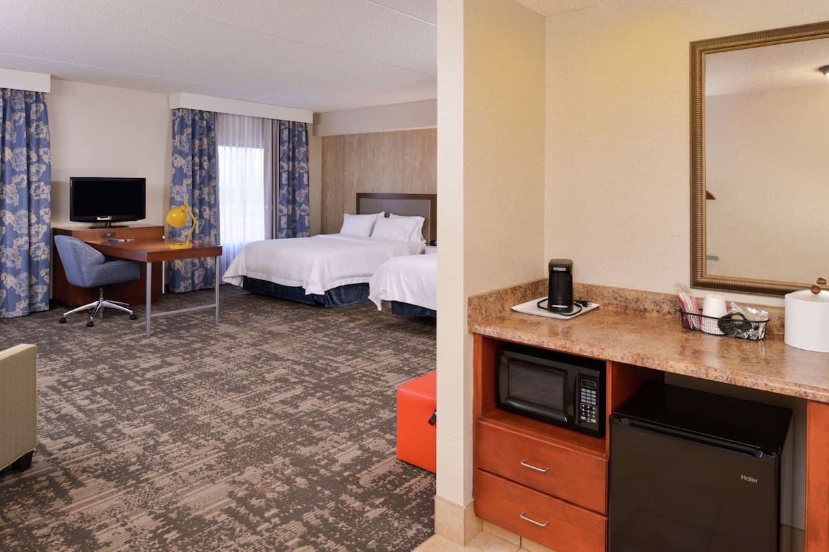 In-room safe, desk, iron/ironing board, free cribs/infant beds