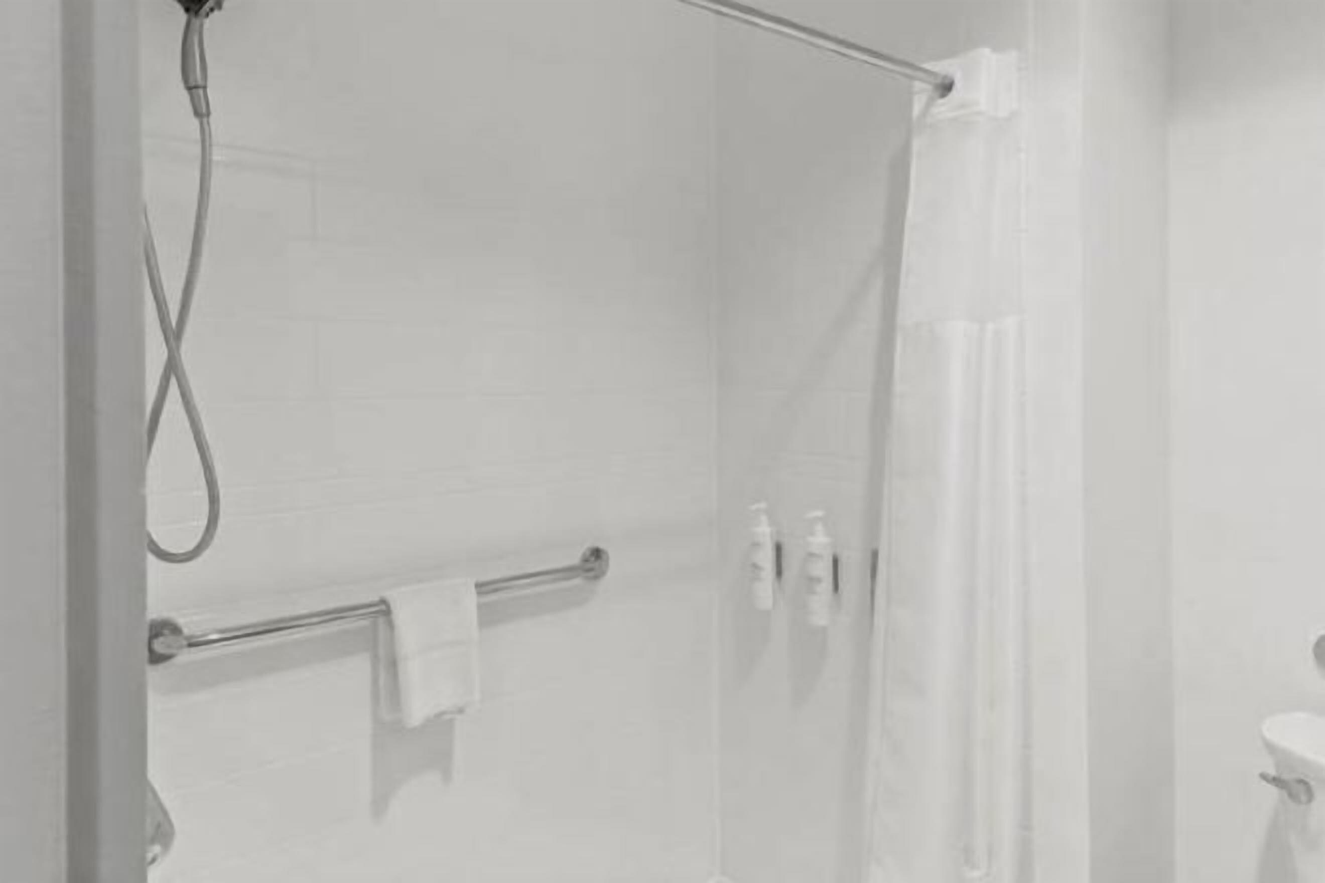 Amenidades de baño de diseñador, secadora de cabello, toallas, jabón 