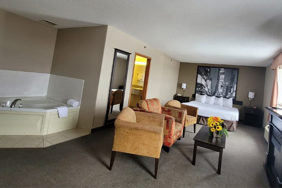 Executive Room, 1 King Bed | Desk, blackout drapes, iron/ironing board, free WiFi