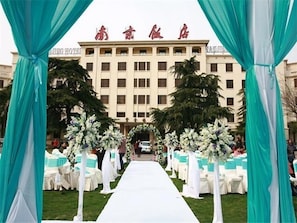 Outdoor wedding area