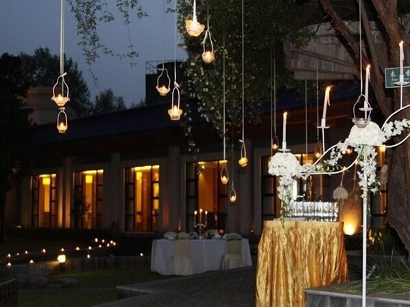 Outdoor wedding area