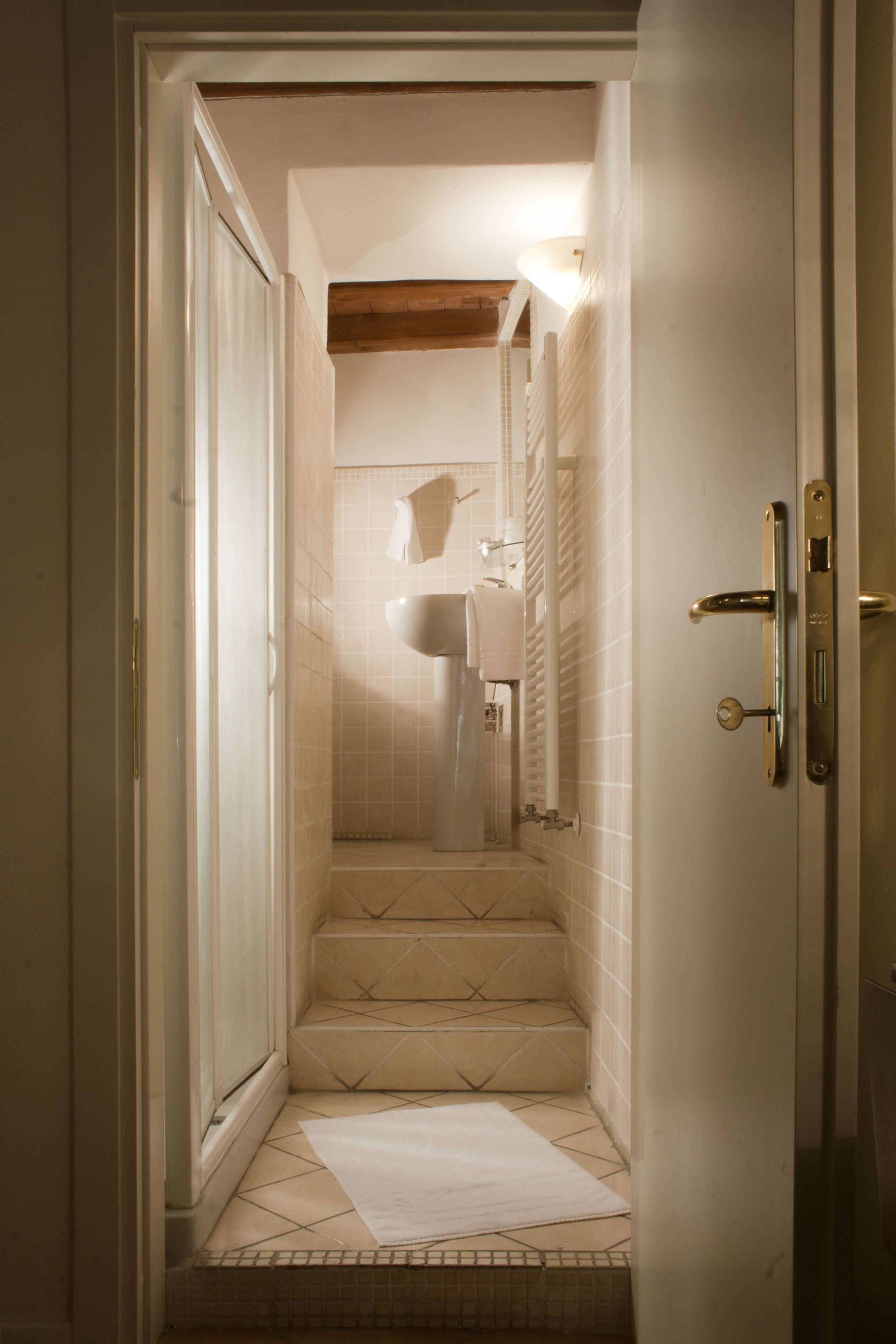 shower, rainfall showerhead, free toiletries, hair dryer