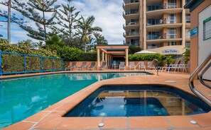 Outdoor pool, a heated pool
