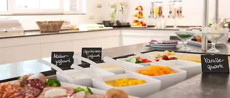 Daily buffet breakfast (EUR 8 per person)