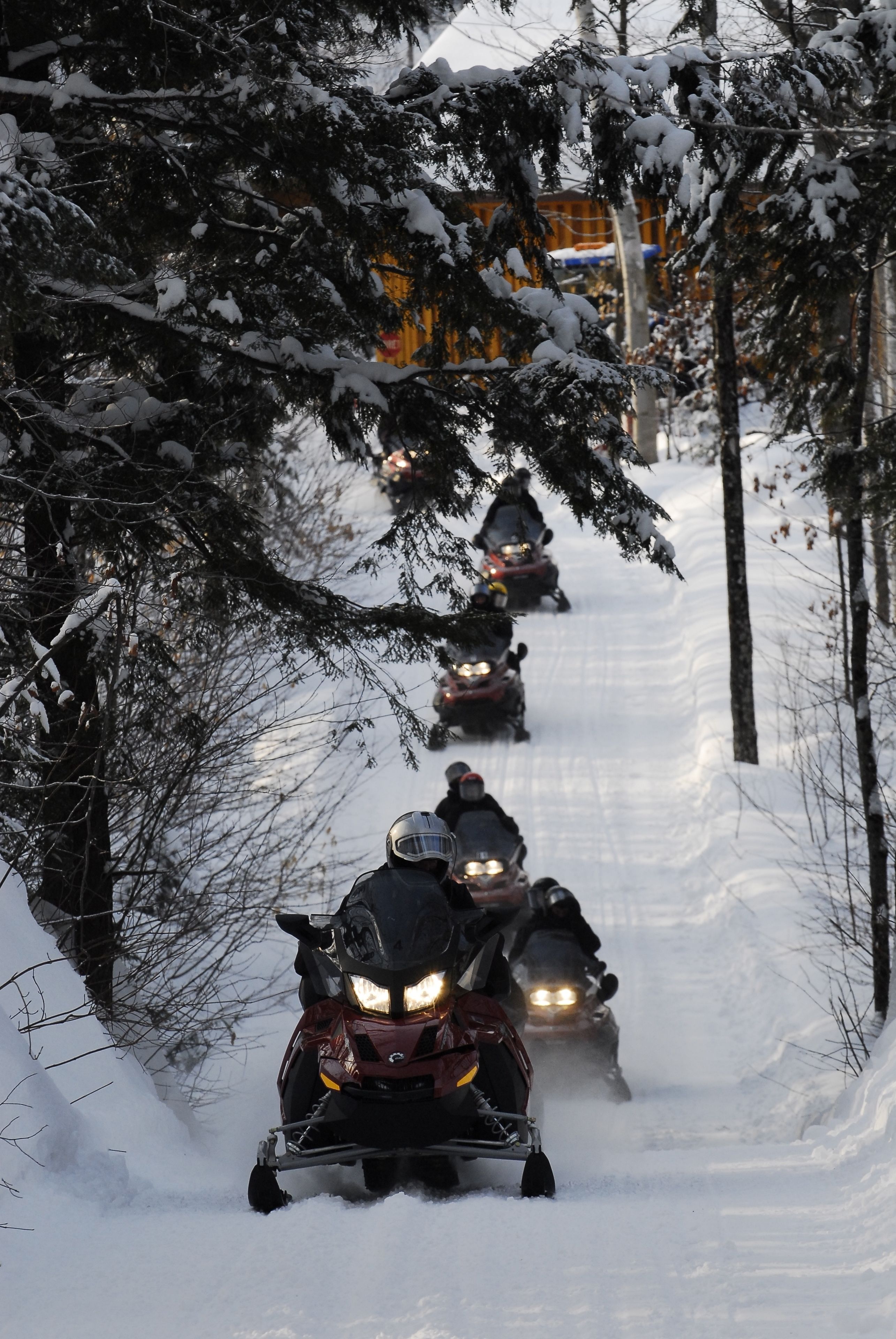 snowmobile riding
