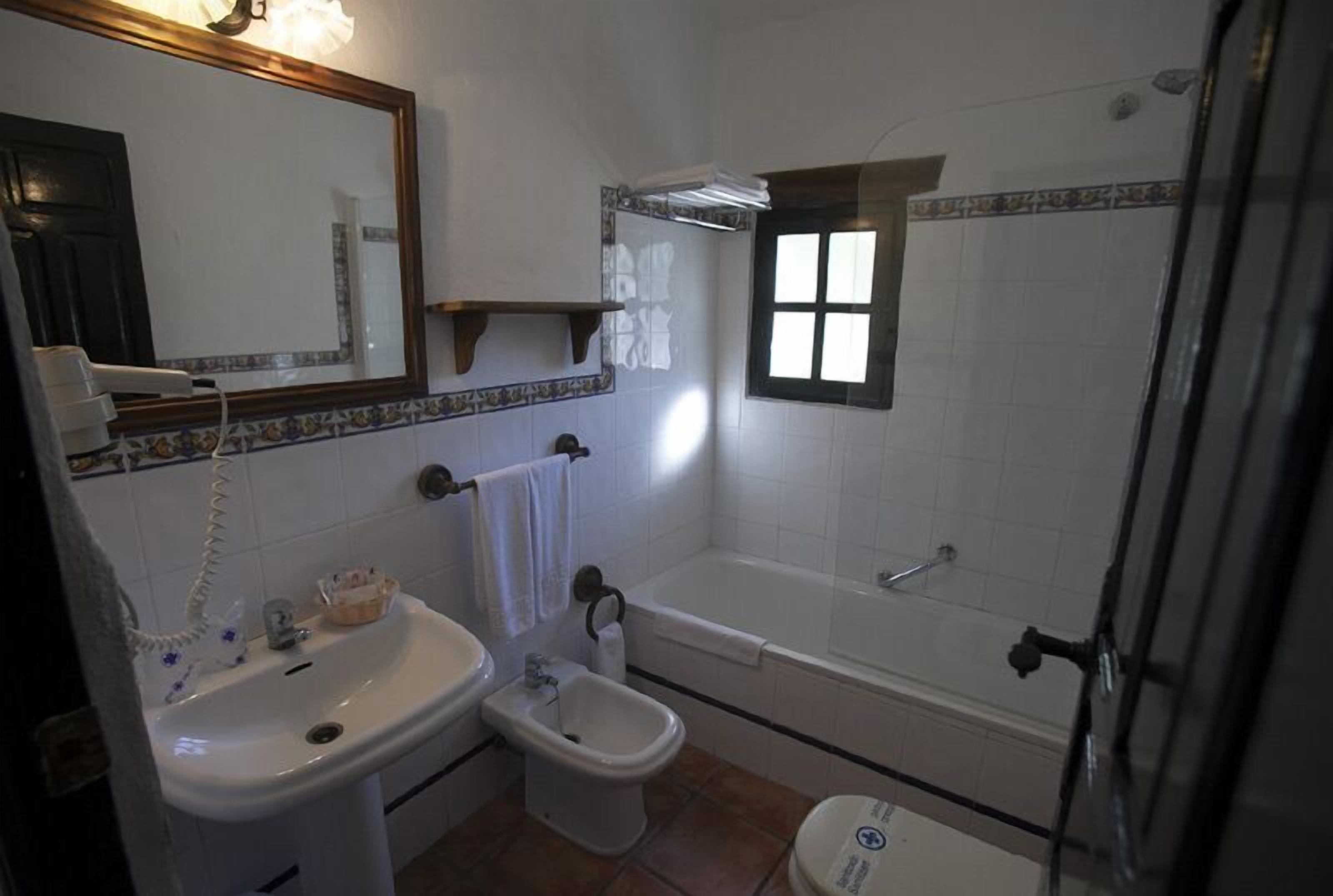 free toiletries, hair dryer, towels