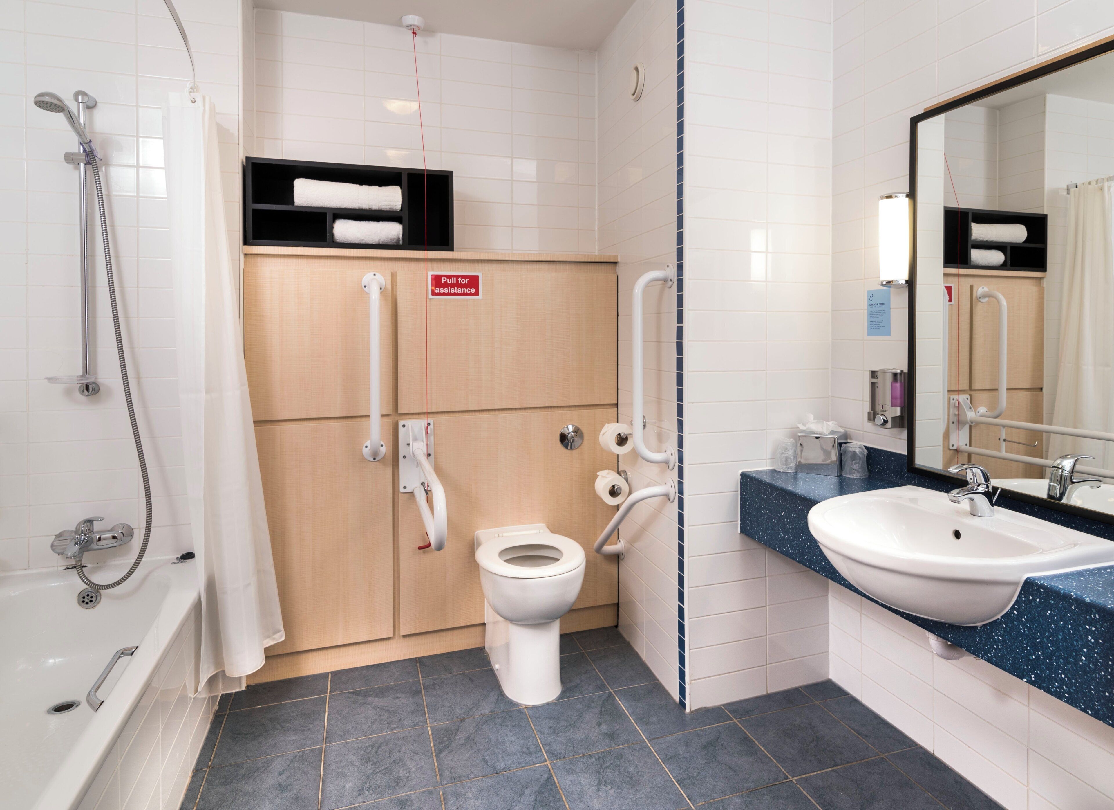 Free toiletries, hair dryer, towels