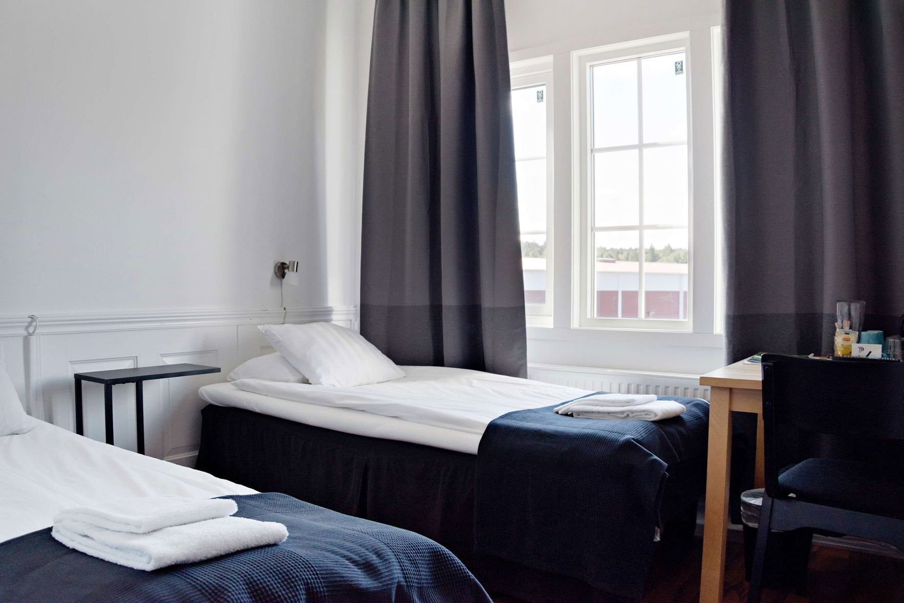 Desk, blackout curtains, iron/ironing board, free WiFi