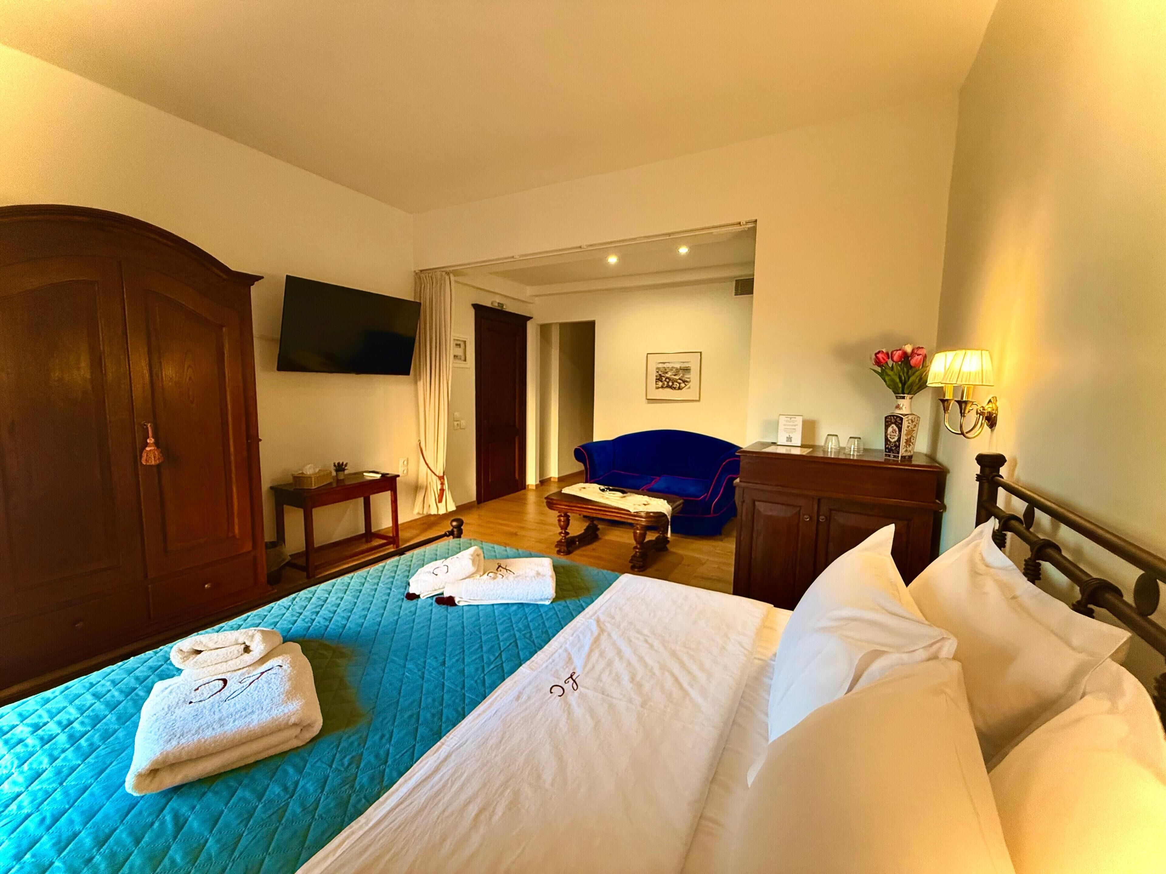 Comfort studio suite | Luxe beddengoed, donsdekens, een minibar, gratis wifi