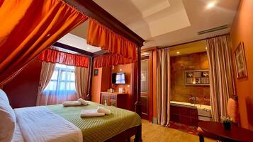 Habitación Deluxe doble | 1 dormitorio, ropa de cama de alta calidad, edredones de plumas