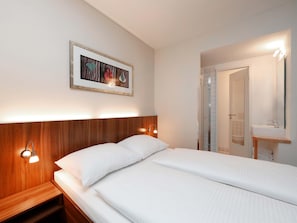 1 slaapkamer, geluiddichte muren, gratis wifi, beddengoed