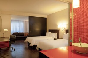Deluxe Room, 2 Double Beds | In-room safe, desk, iron/ironing board, free WiFi