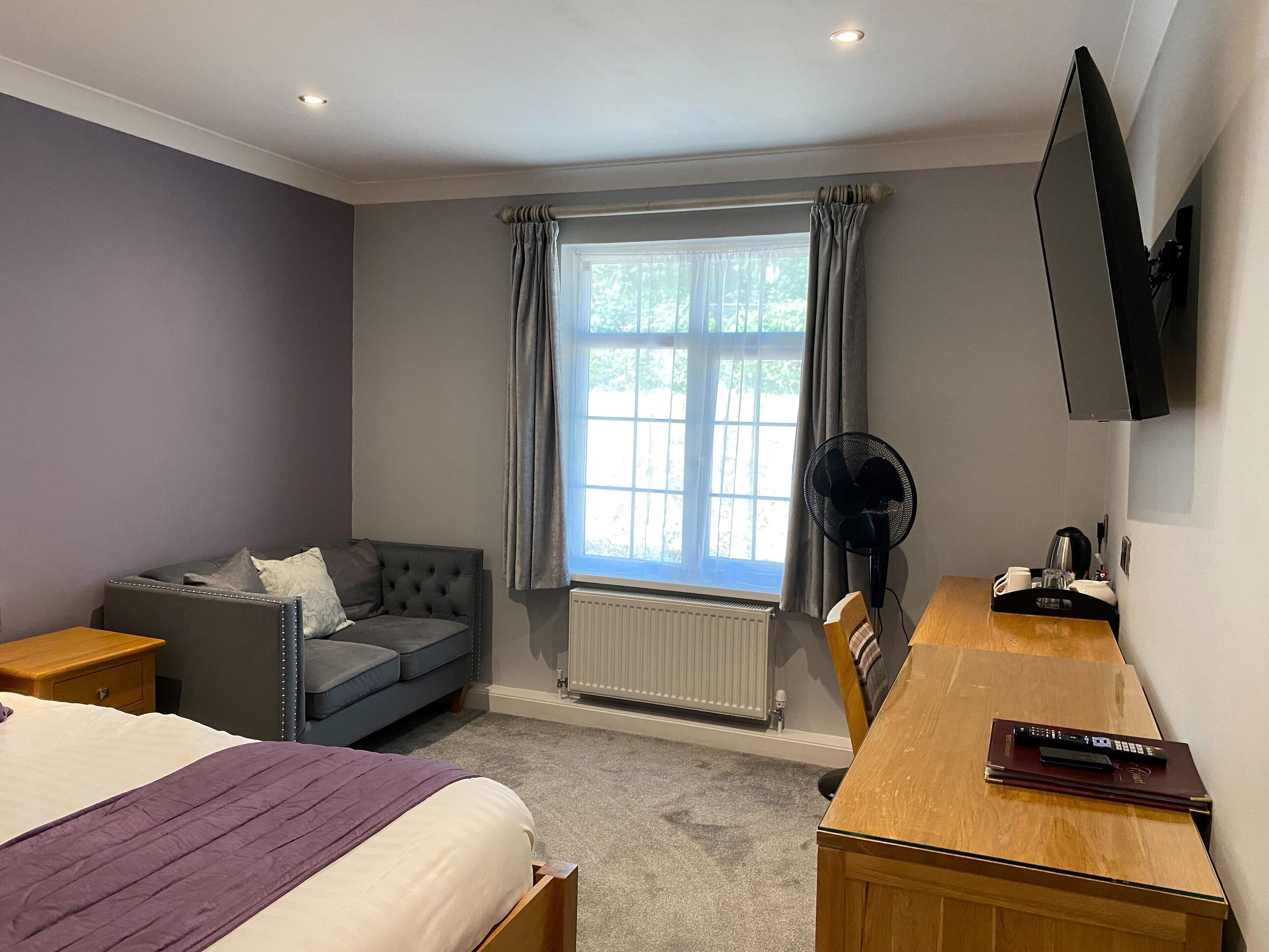 honeymoon suite, 1 king bed | 1 bedroom, desk, laptop workspace, iron/ironing board