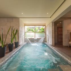 Outdoor treatment area, hydrotherapy, facials, massages