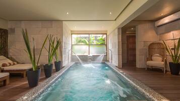 Outdoor treatment areas, hydrotherapy, facials, massages