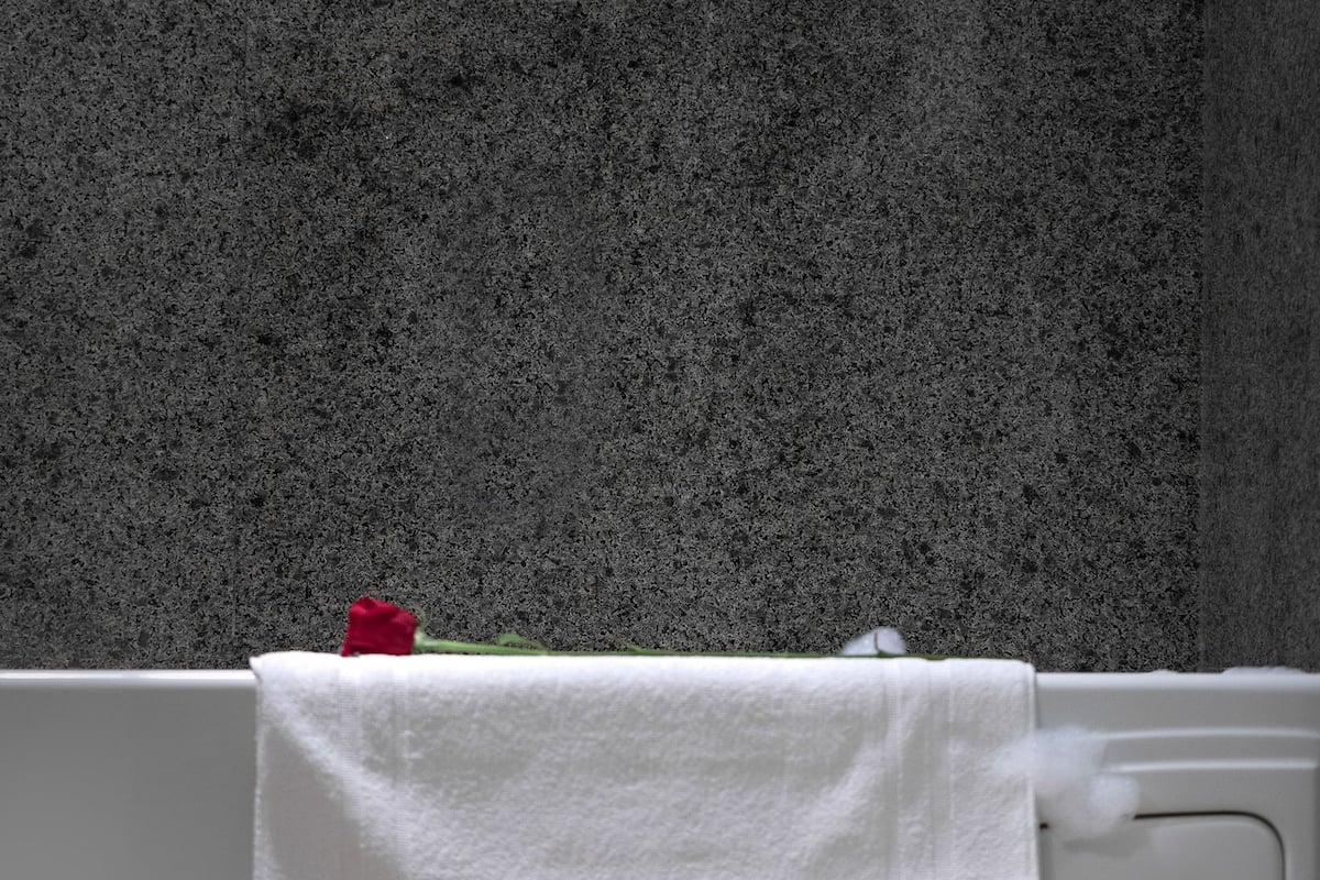 combined shower/bathtub, jetted bath, designer toiletries, hair dryer