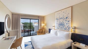 Premium bedding, memory-foam beds, minibar, in-room safe