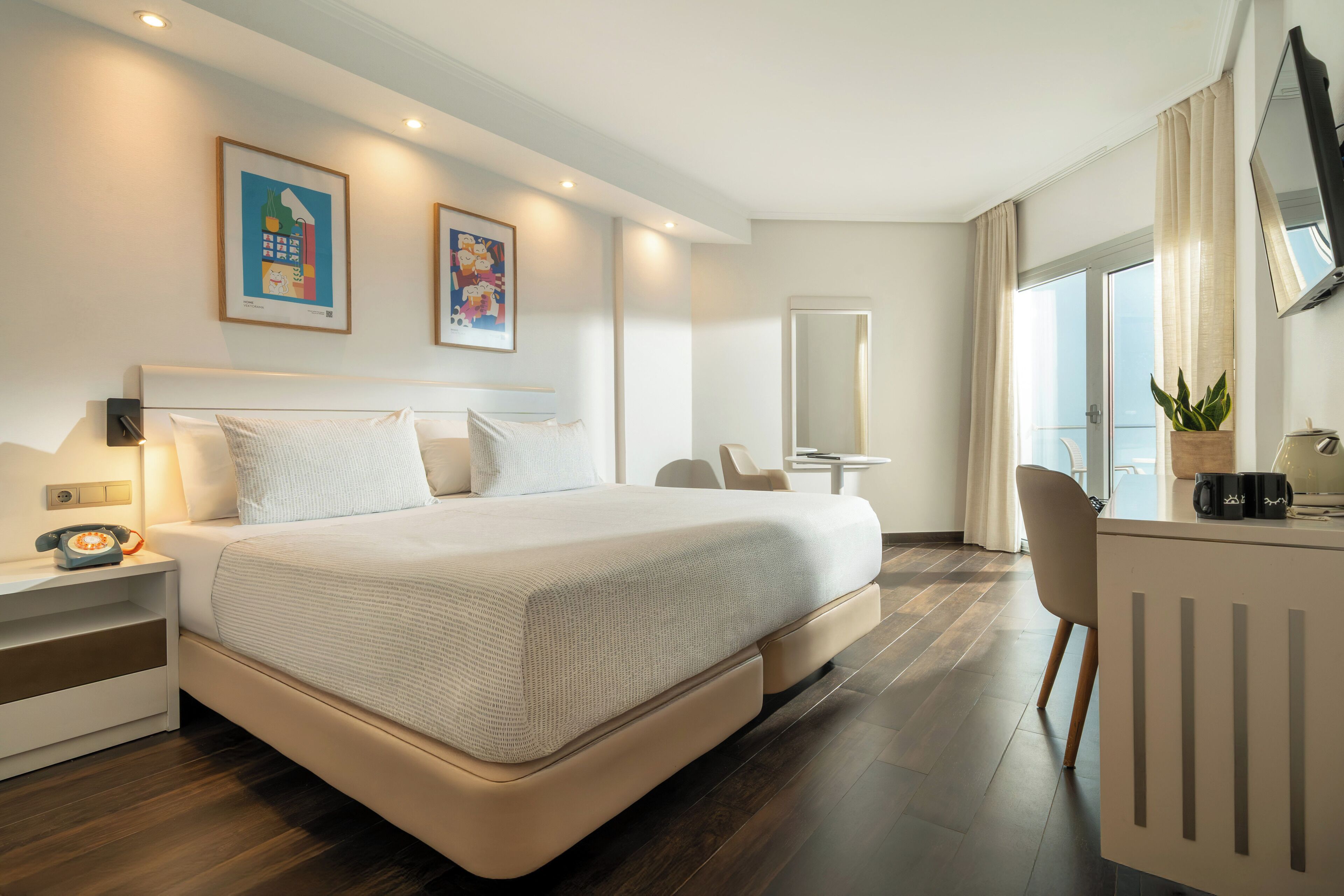 Premium bedding, down comforters, memory foam beds, minibar
