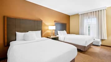 Room, 2 Queen Beds, Accessible, Non Smoking (Mobility Accessible) | Premium bedding, desk, laptop workspace, iron/ironing board