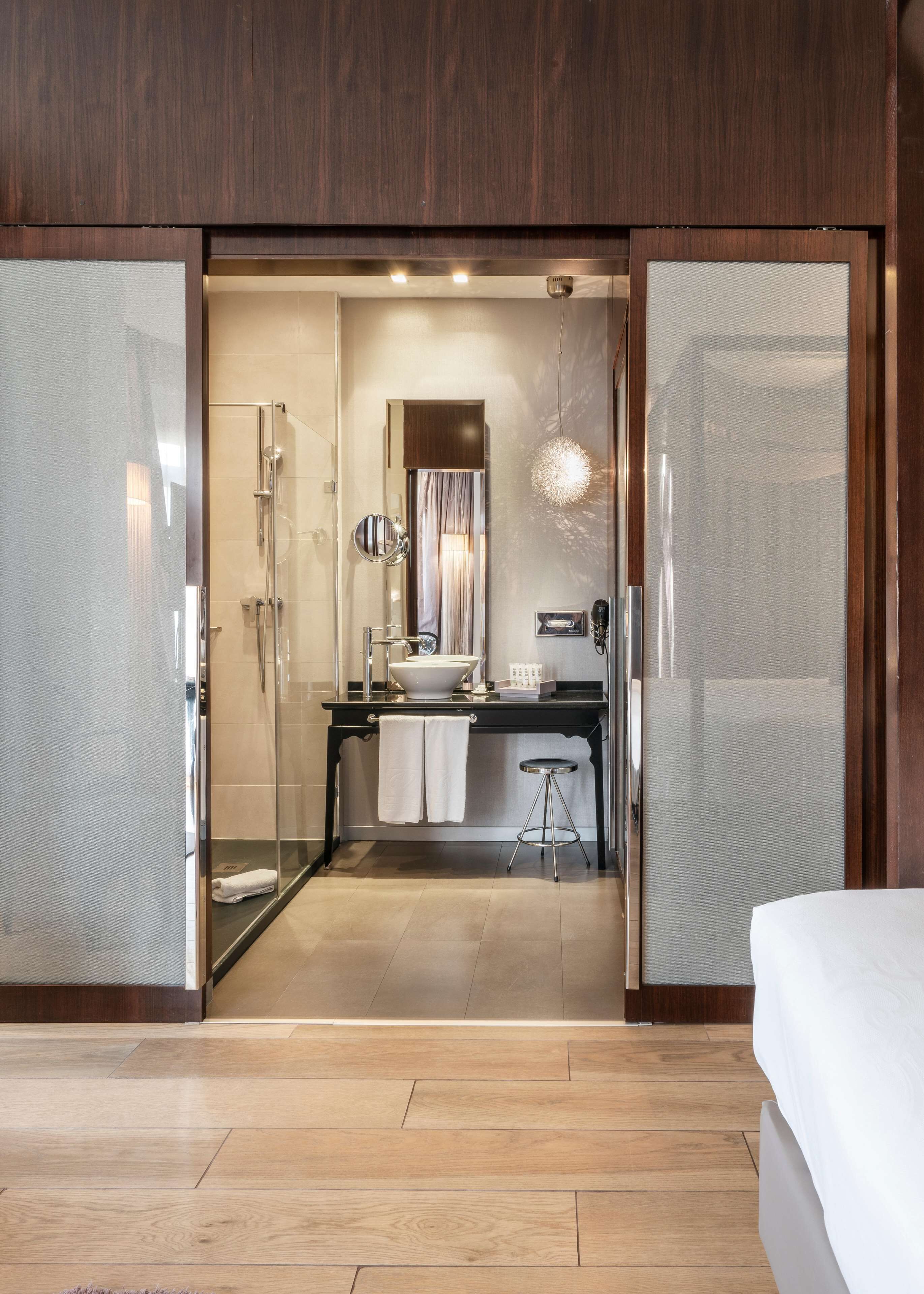 free toiletries, hair dryer, towels