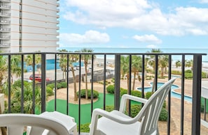 Angle Oceanfront Two Bedroom Condo | Balcony view - Palace Resort (Myrtle Beach)