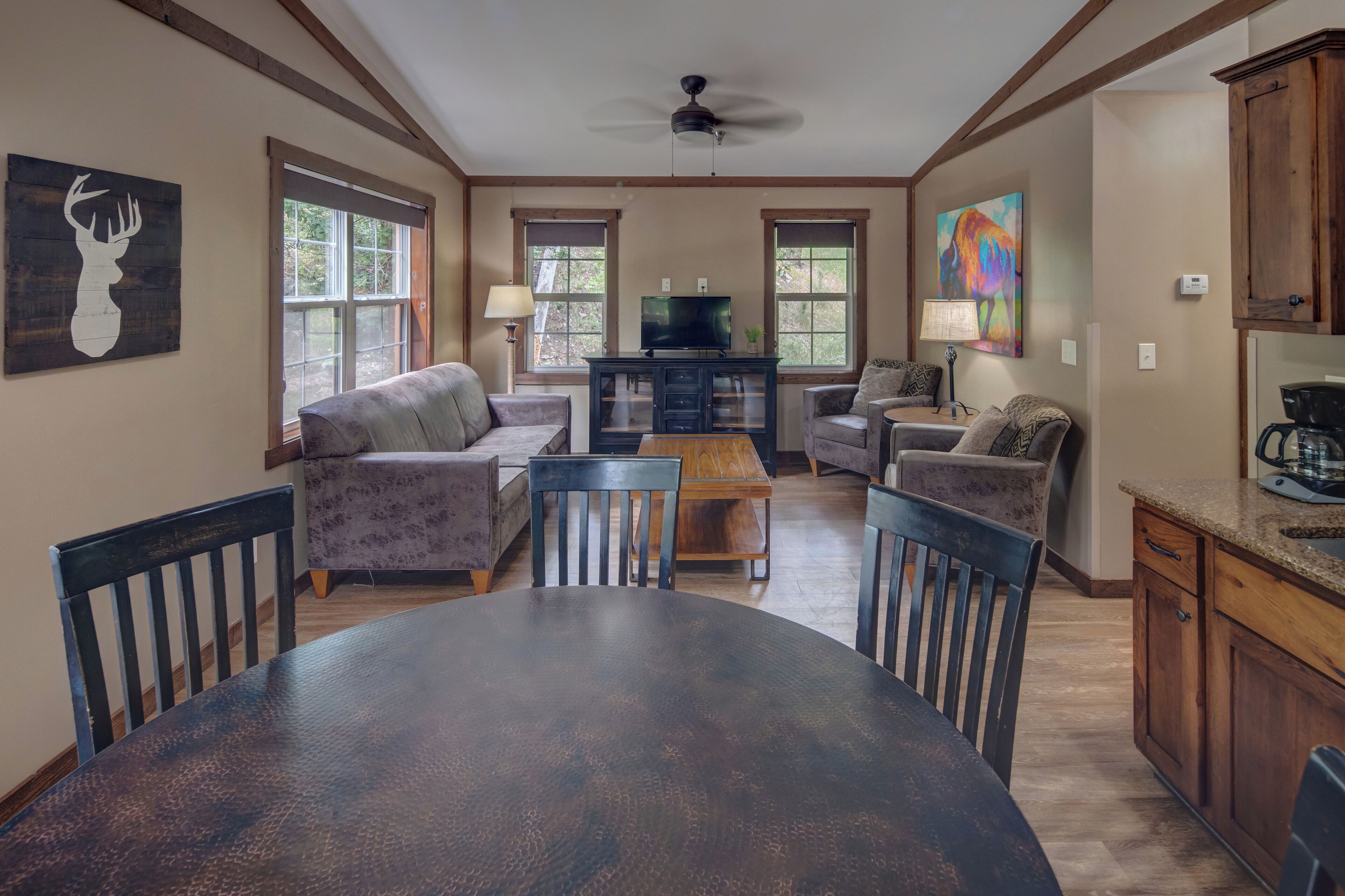 premium cabin, 2 bedrooms, 2 bathrooms, park view | pillow-top beds, iron/ironing board, free wifi, bed sheets