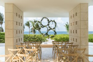Outdoor wedding area